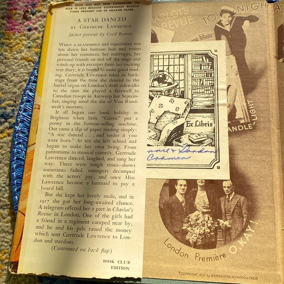 A STAR DANCED memoir by GERTRUDE LAWRENCE BEAUTIFUL VINTAGE BOOK GUC - Picture 4 of 10